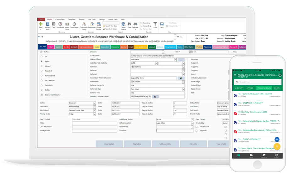 Case Management Software TrialWorks Legal Software